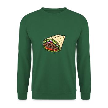 Döner Kebab Dürüm Yufka Sandwich Cuisine de rue allemande - Sweat-shirt Unisexe - vert foncé - Devant