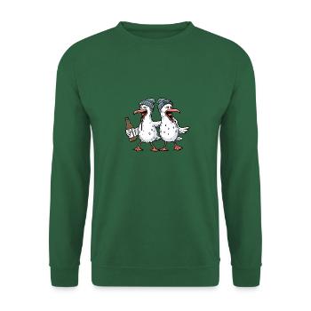 Quartier ivre Seagulls Party Bière Hambourg Chapeau - Sweat-shirt Unisexe - vert foncé - Devant