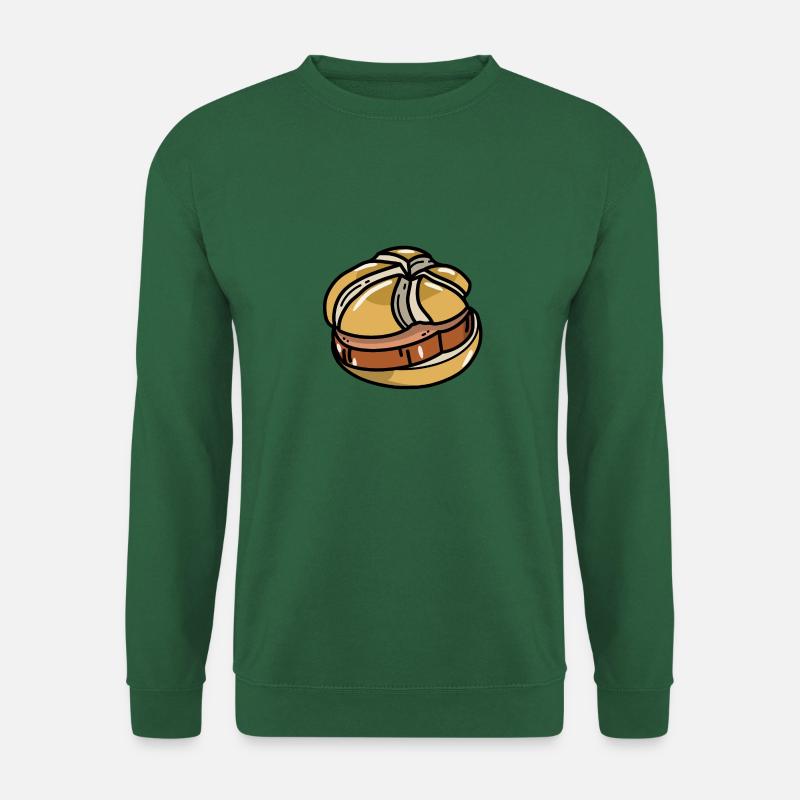 Comic Leberkäs Leberkäse Fleischkäse Brötchen - Unisex Pullover - Grün