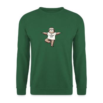 T-shirt de sommeil paresseux Chemise de yoga Calm & Yoga Blanc - Sweat-shirt Unisexe - vert foncé - Devant