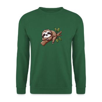 Good night! Sleep sleepy head sloth on branch - Unisex Sweatshirt - green - Front