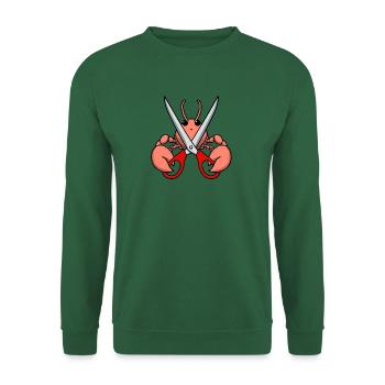 Comic Lobster Crab Lobster Lobster Sea Scissors - Unisex Sweatshirt - green - Front