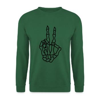 Skeleton Hand Peace - Unisex Sweatshirt - green - Front