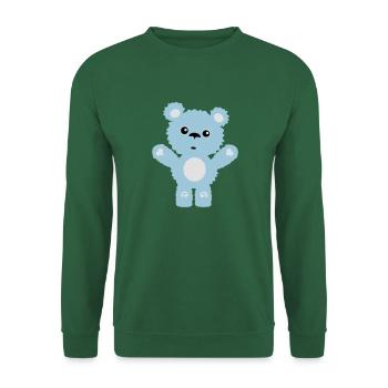 Teddybär - Unisex Pullover - Grün - Vorne