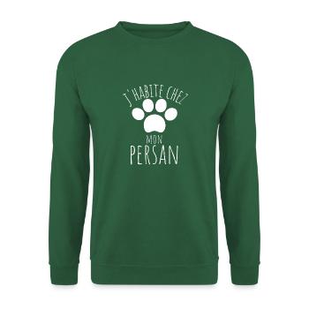 j'habite chez mon persan 1 - Sweat-shirt Unisexe - vert foncé - Devant