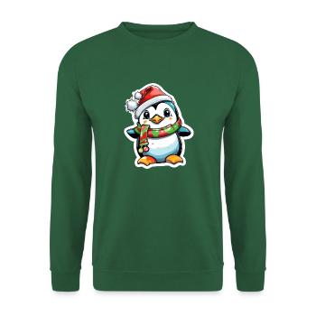 Pinguin / Tier / Weihnachten / Winter / Kindlich - Unisex Pullover - Grün - Vorne