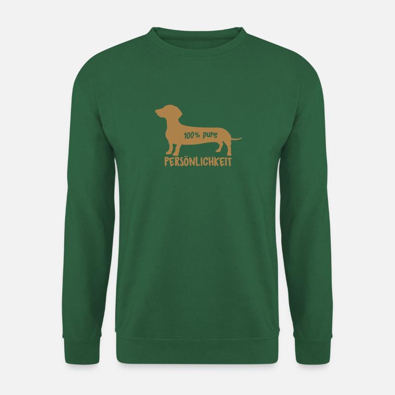 Dackel 100% Persönlichkeit - Unisex Pullover - Grün