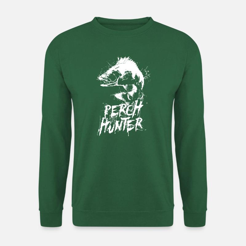 Perch Hunter Barsch Angler Jäger - Unisex Pullover - Grün