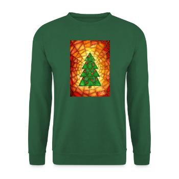 Christmas tree in Tiffany style - Unisex Sweatshirt - green - Front