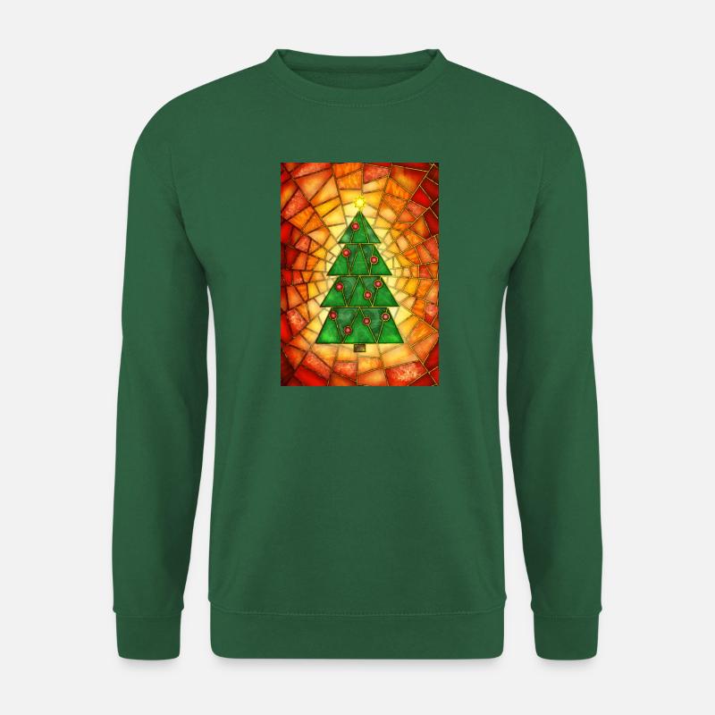 Christmas tree in Tiffany style - Unisex Sweatshirt - green