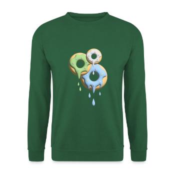 Frische Frühlings Donuts in Blau, weiß und Grün. - Unisex Pullover - Grün - Vorne