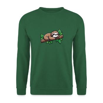 Good night! Sleep sleepy head sloth on branch - Unisex Sweatshirt - green - Front