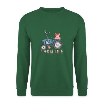 Funny farm - farm life - Unisex Sweatshirt - green - Front