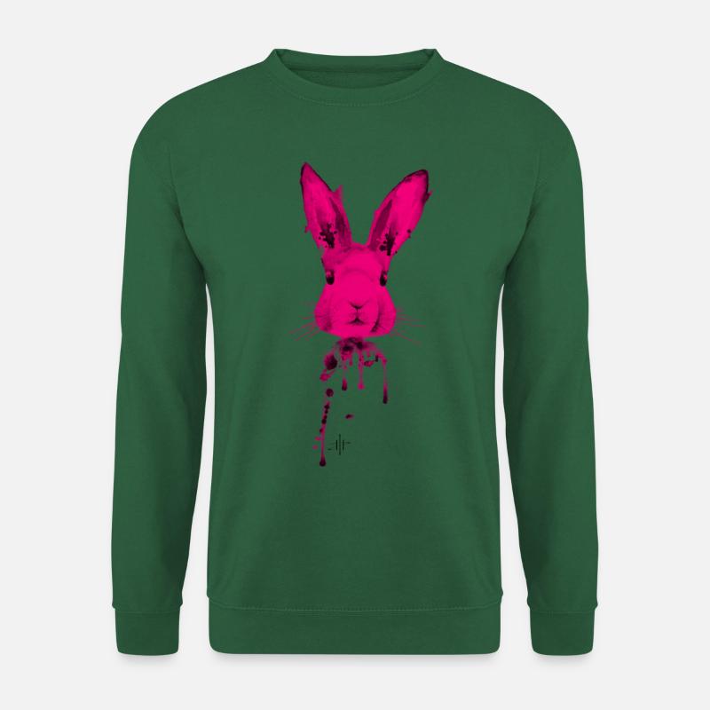 Hase Pink - Unisex Pullover - Grün