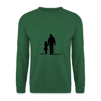 Vater Tochter Zusammenhalt - Unisex Pullover - Grün - Vorne