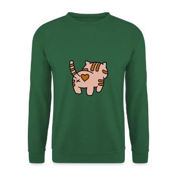 Katze Hintern Abgeneigt - Unisex Pullover - Grün - Vorne