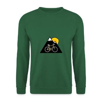 Bike Mountain Sun - Unisex Sweatshirt - green - Front