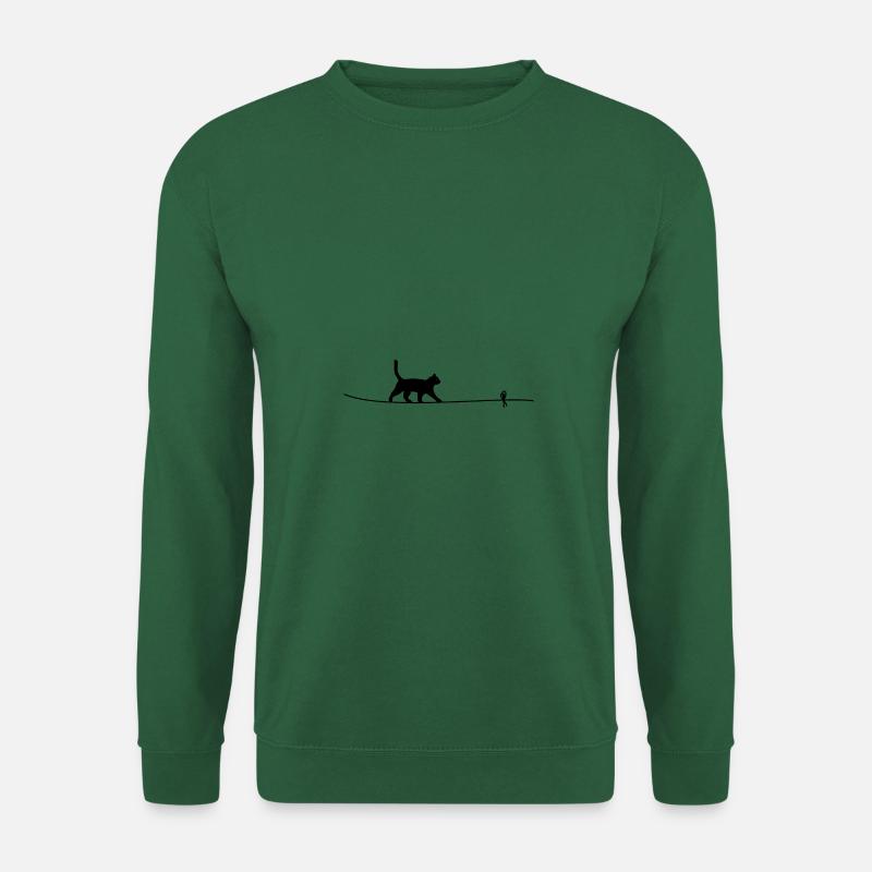 Katze Schnur Balance - Unisex Pullover - Grün