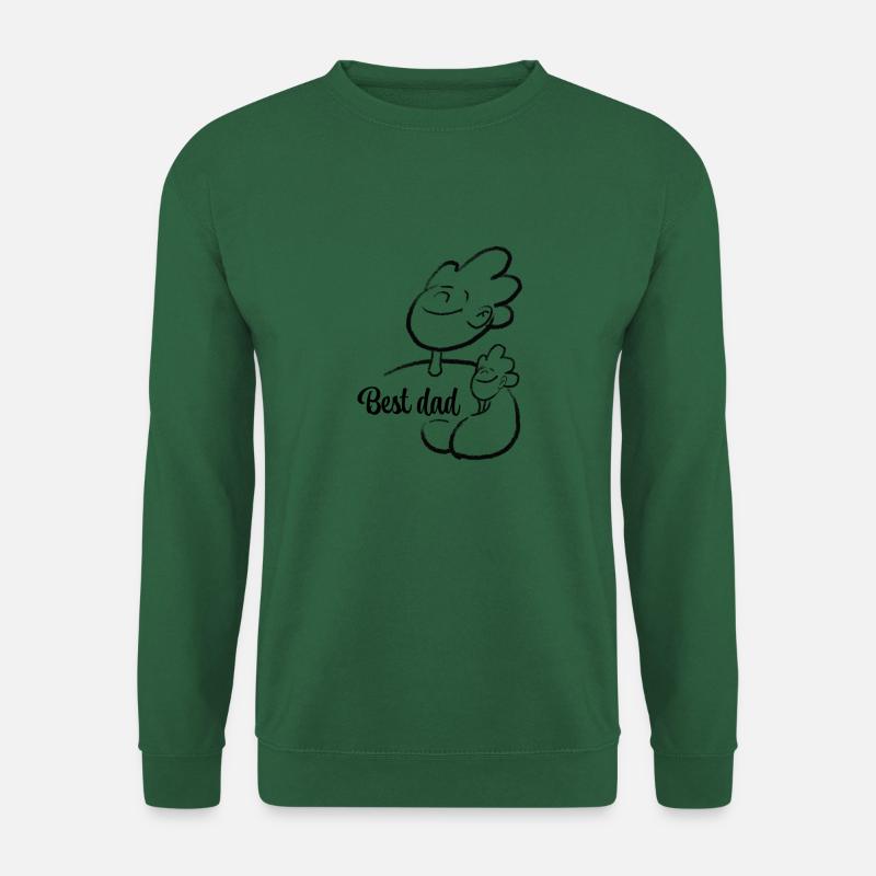 Best dad und Sohn Illustration - Unisex Pullover - Grün