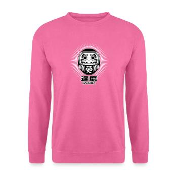 Daruma - Glücksbringer - Unisex Pullover - Pink - Vorne