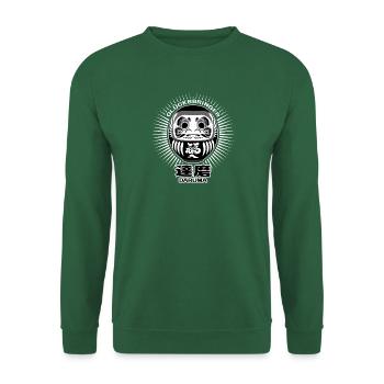 Daruma - Glücksbringer - Unisex Pullover - Grün - Vorne