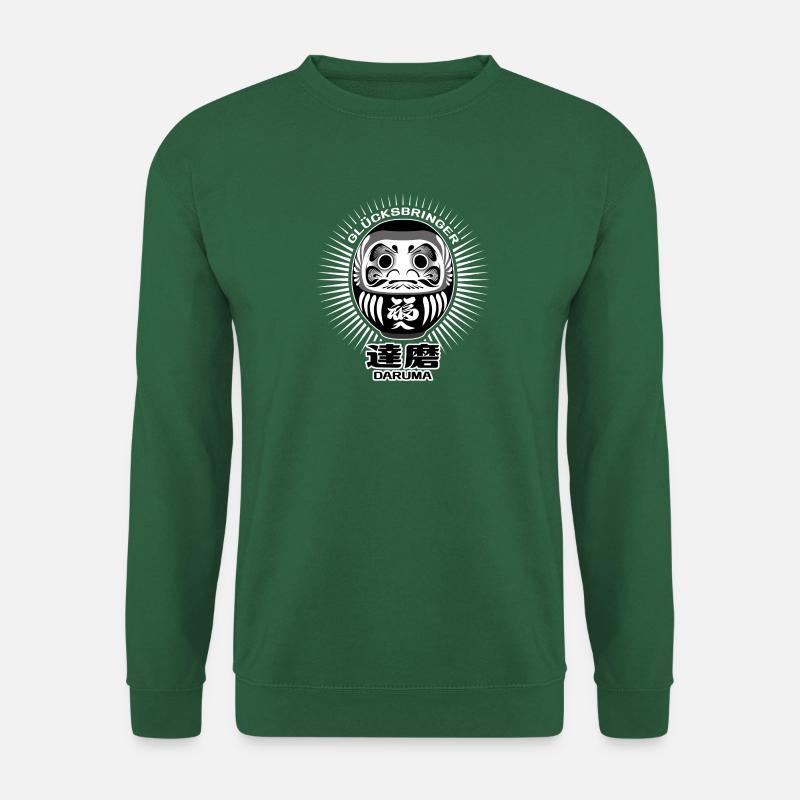Daruma - Glücksbringer - Unisex Pullover - Grün