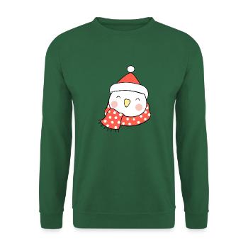 Noël avec PinPin le Pinguin - Sweat-shirt Unisexe - vert foncé - Devant