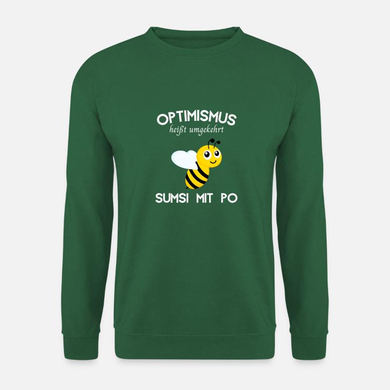 Sumsi mit Po Optimismus Imker Bienen Honig Lustig - Unisex Pullover - Grün