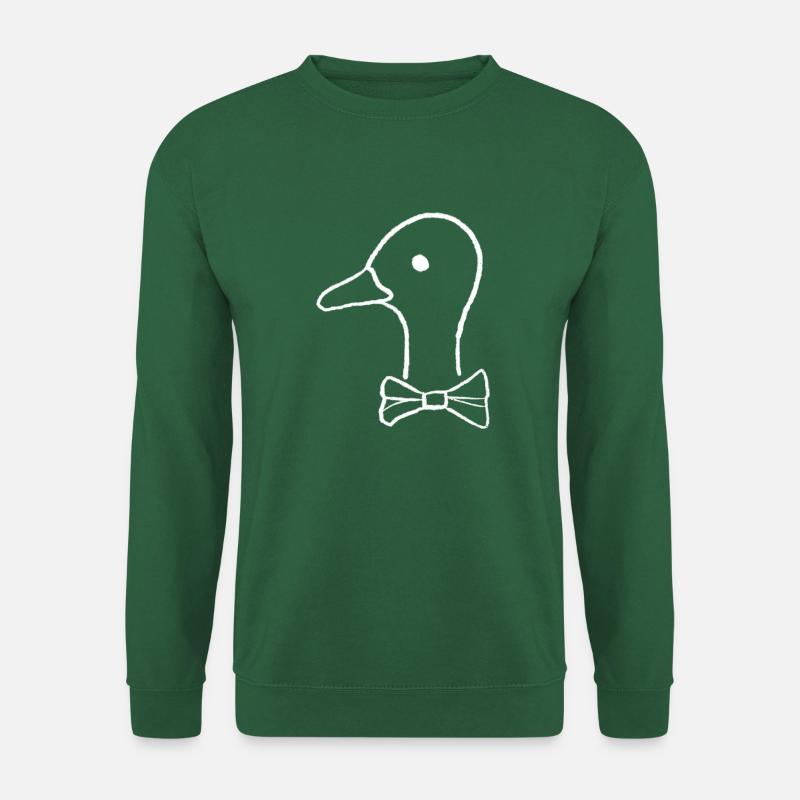 Duck with bow tie - Unisex Sweatshirt - green