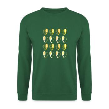Imprimé numéro8. - Sweat-shirt Unisexe - vert foncé - Devant