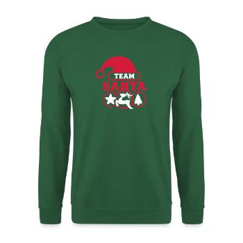 Team Santa (Schriftzug) 01 - Unisex Pullover - Grün - Vorne