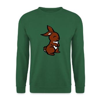 Lapin / lapin / animaux mignons - Sweat-shirt Unisexe - vert foncé - Devant