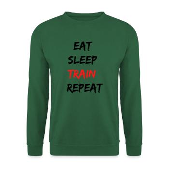EAT SLEEP TRAIN REPEAT - Unisex Sweatshirt - green - Front