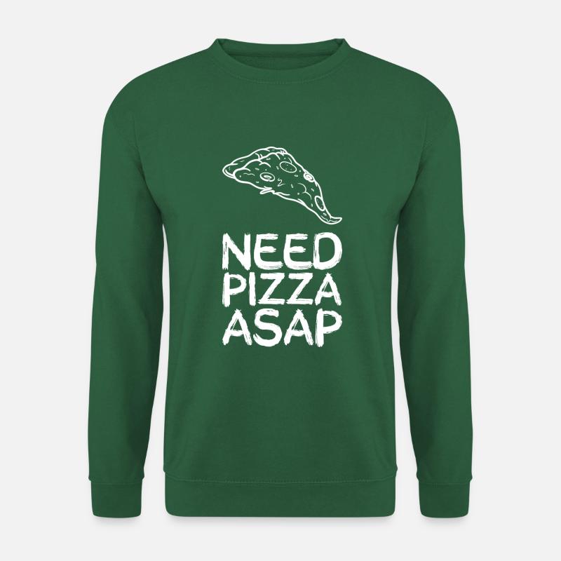 Pizza dès que possible, blanc - Sweat-shirt Unisexe - vert foncé