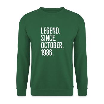 Légende depuis octobre 1986 - Sweat-shirt Unisexe - vert foncé - Devant