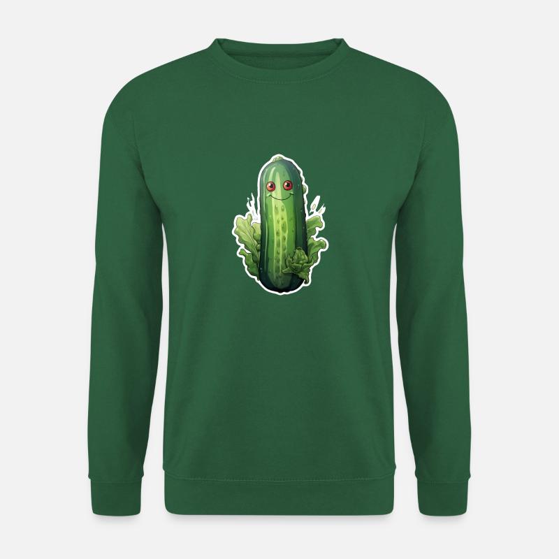 Gurke Kawaii - Unisex Pullover - Grün