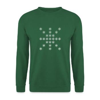 Flocon de neige de Noël - Sweat-shirt Unisexe - vert foncé - Devant