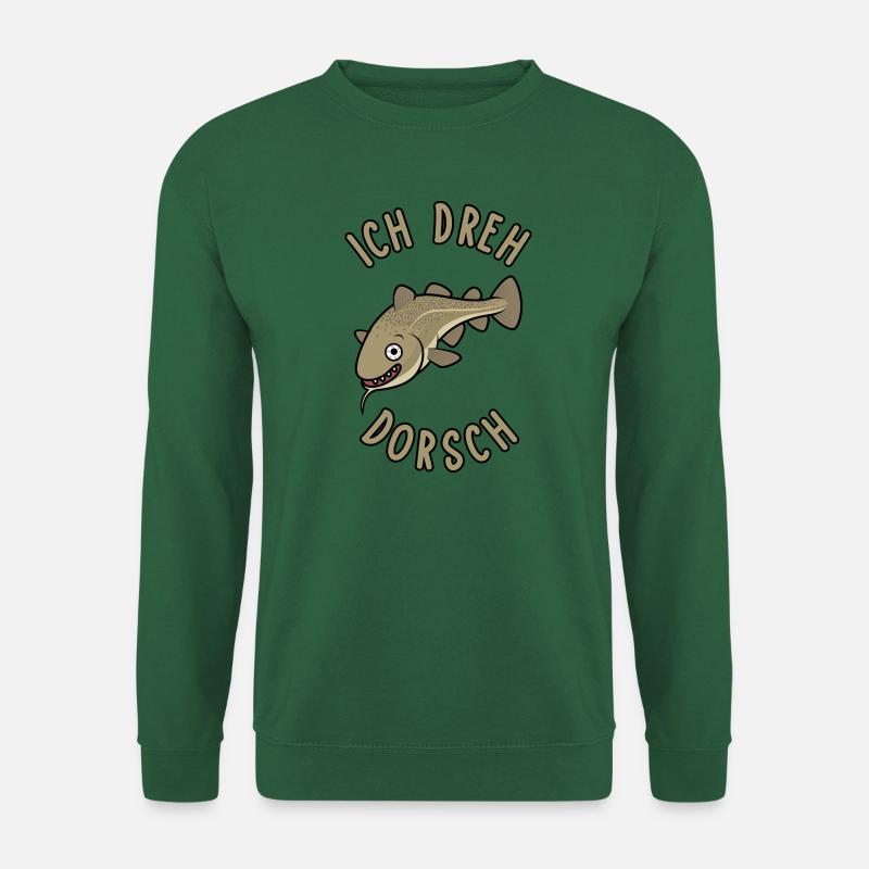 Ich Dreh Dorsch Kabeljau Angeln Fisch - Unisex Pullover - Grün