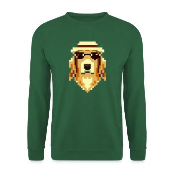 Golden Retriever Pixel Art Dog Lover Puppy - Unisex Sweatshirt - green - Front