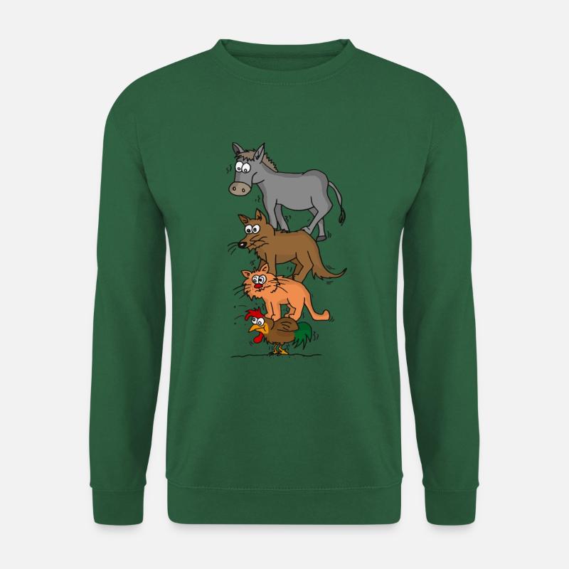 Verdrehte Bremer Stadtmusikanten - Unisex Pullover - Grün