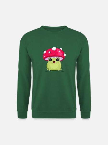 Frog and mushroom - Unisex Sweatshirt - green