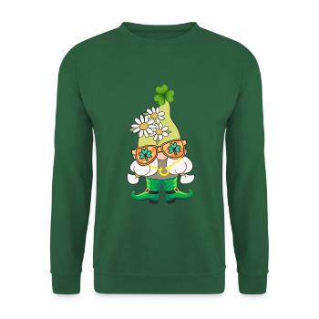 St.Patrick's Day Kobold mit Brille - Unisex Pullover - Grün - Vorne