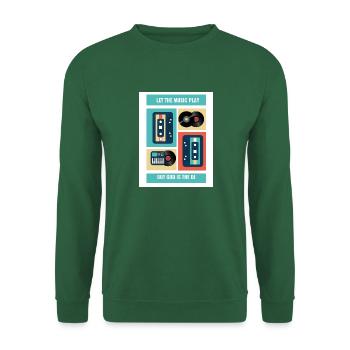 Let the music play but god is the DJ - Unisex Pullover - Grün - Vorne