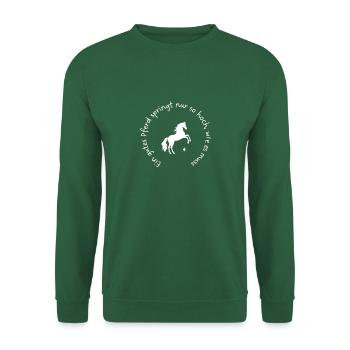 Des amis du cheval, un bon cheval saute... - Sweat-shirt Unisexe - vert foncé - Devant