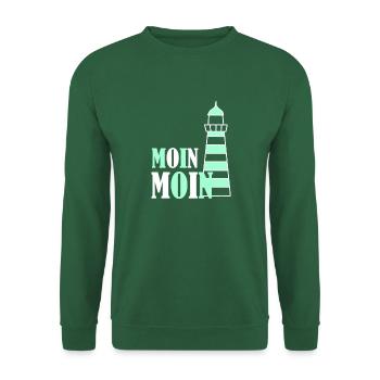 Leuchturm moin türkis - Unisex Pullover - Grün - Vorne