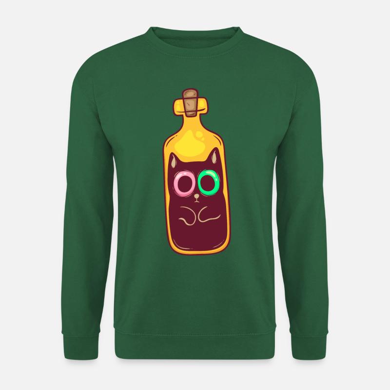 Katze in Flasche - Unisex Pullover - Grün
