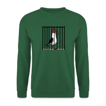 Bandit de la mer du Nord Seagull w. Cap en prison - Sweat-shirt Unisexe - vert foncé - Devant