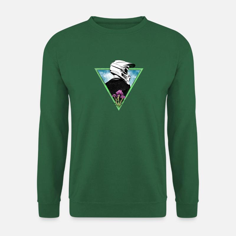Downhill & Mushrooms - Unisex Pullover - Grün