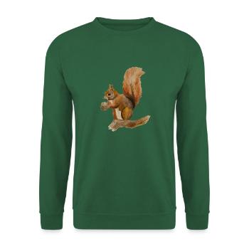 écureuil - Sweat-shirt Unisexe - vert foncé - Devant