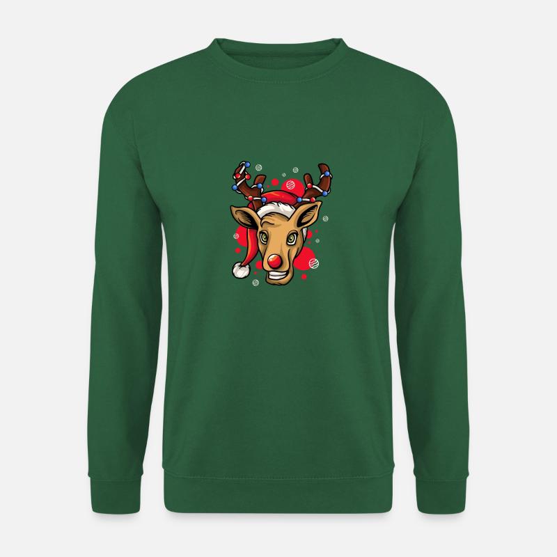 CHRISTMAS REIGN DEER - Unisex Pullover - Grün